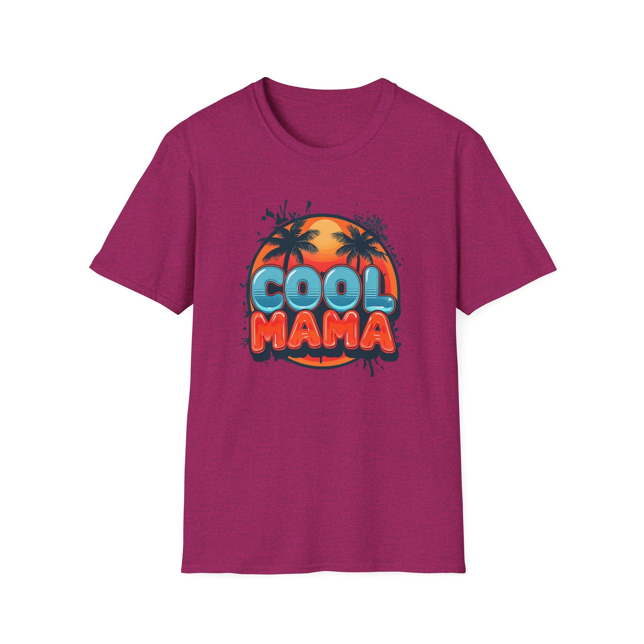 Cool Mama T-Shirt — Retro Palm Sunset Graphic Tee for Moms