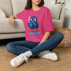 Cute Blue Bird 'Coffee First Adult' Graphic Tee — T-Shirt
