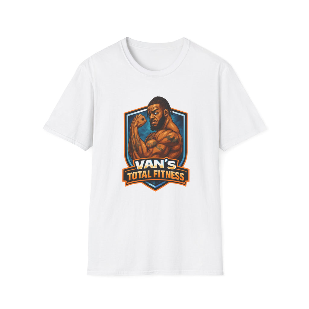 Van's Total Fitness T-Shirt | Muscular Bodybuilder Logo Tee