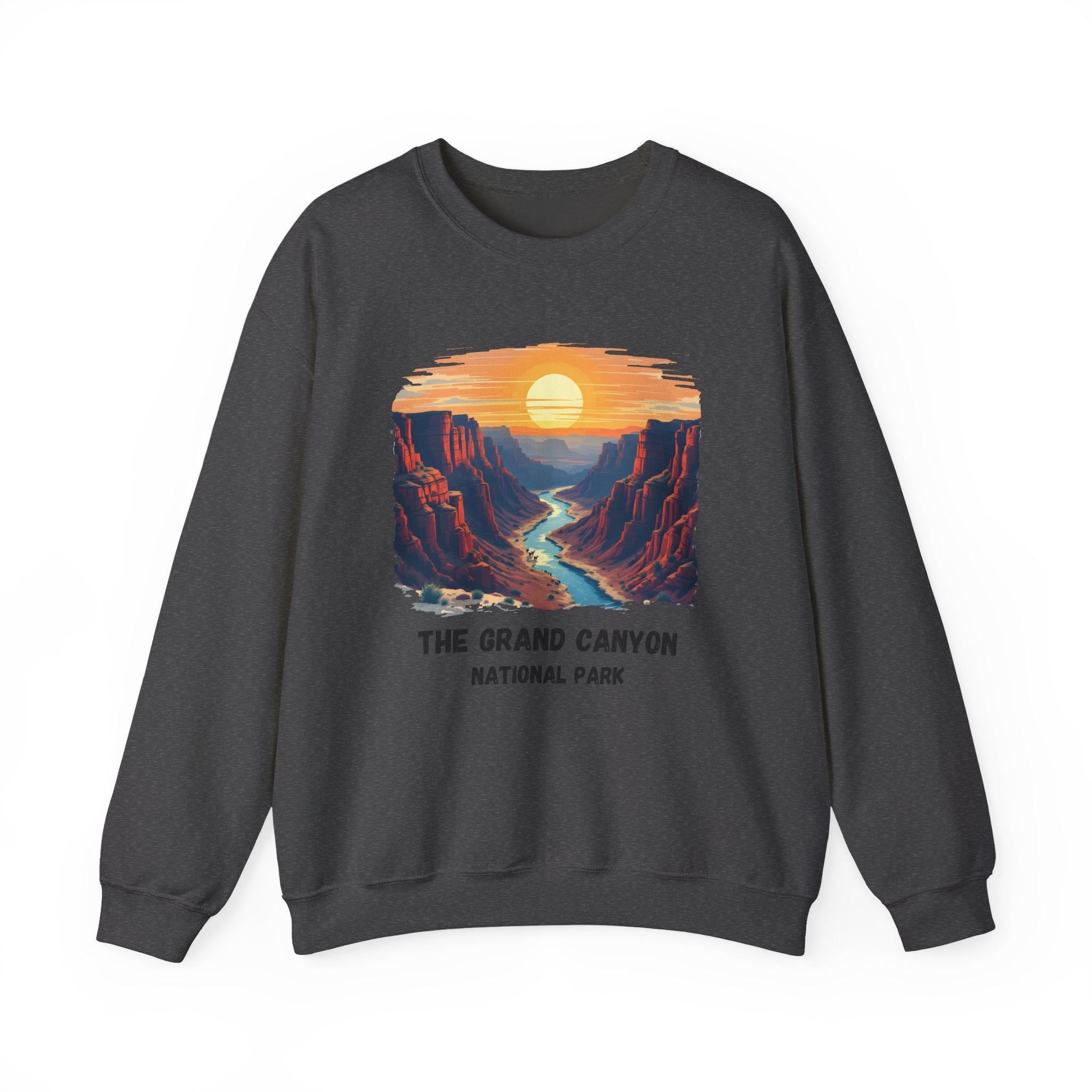 Grand Canyon National Park Crewneck Sweatshirt — Scenic Sunset Canyon Graphic
