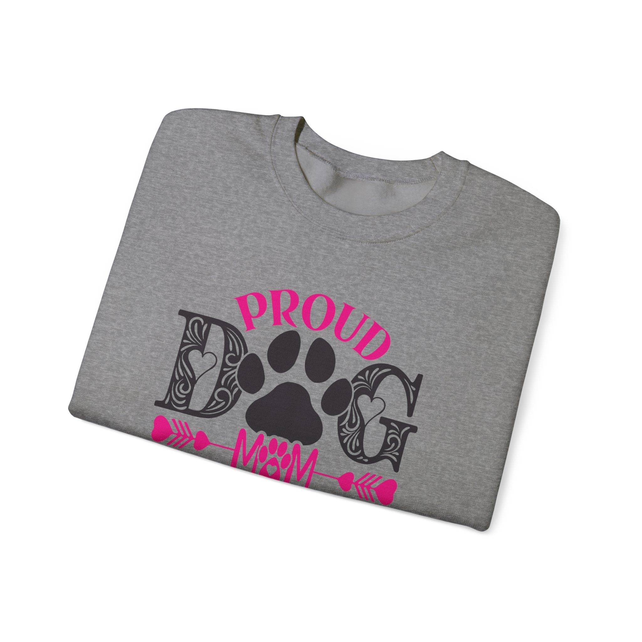 Proud Dog Mom Sweatshirt — Paw Print Crewneck for Dog Lovers