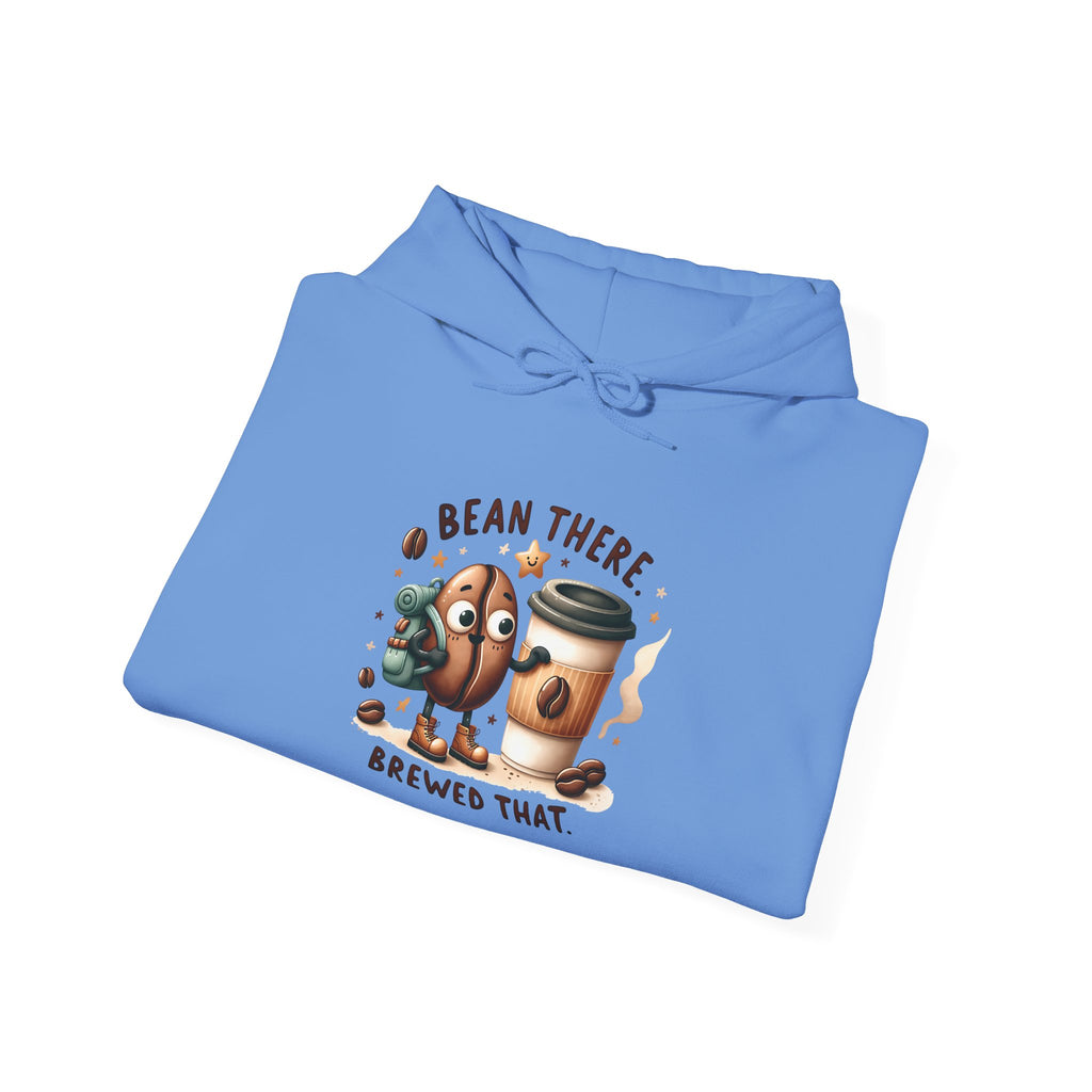 Coffee Hoodie — "Bean There, Brewed That" Cute Coffee Bean Pullover