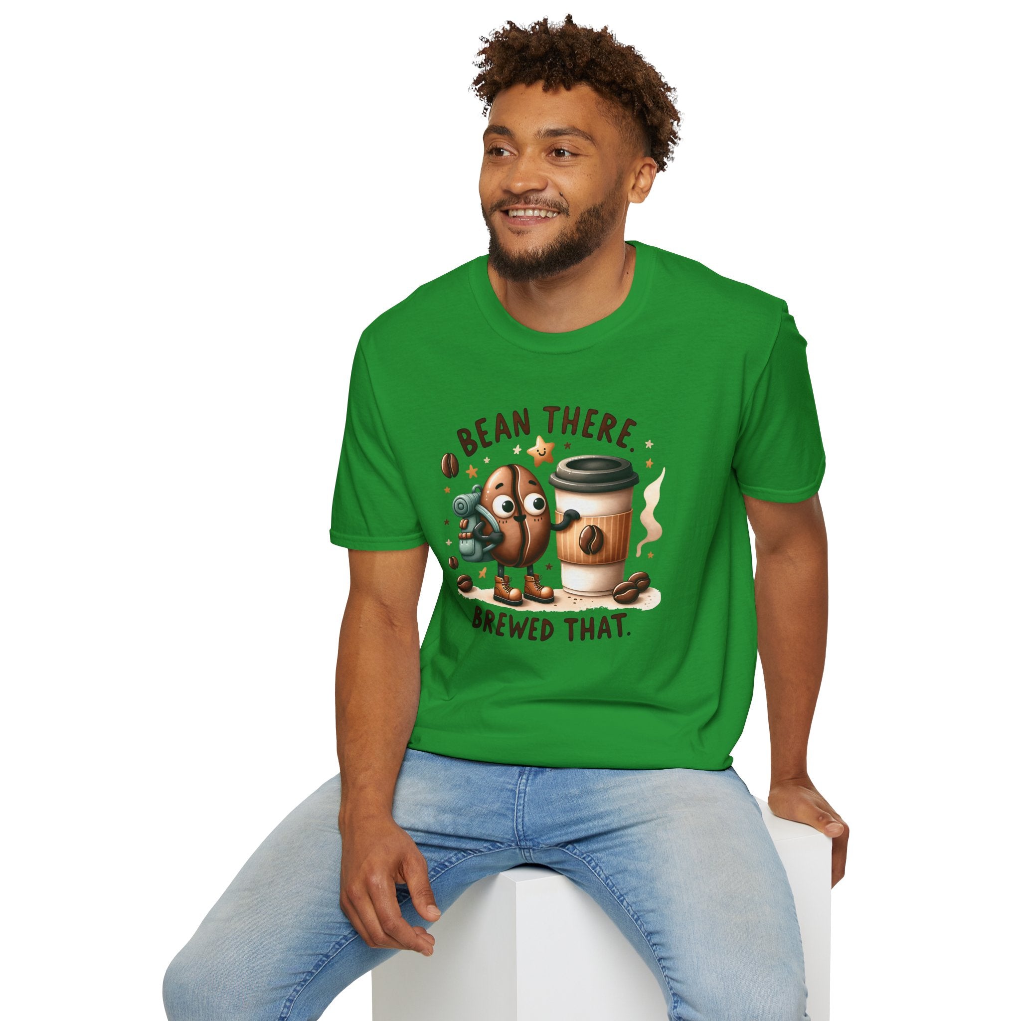 Bean There Brewed That T-Shirt — Cute Coffee Bean Pun Tee