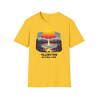 Yellowstone National Park T-Shirt — Retro Geyser Sunset Outdoor Tee