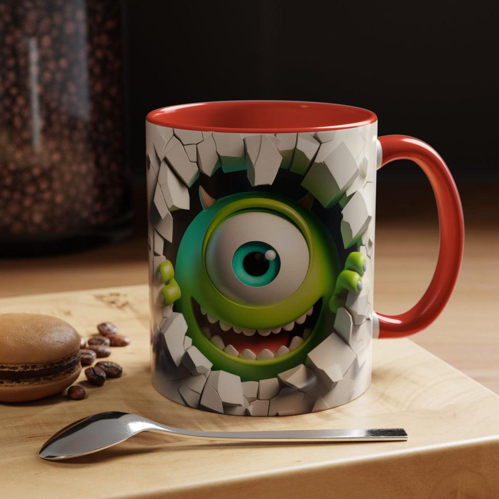 Monster's Inc Mike Peekaboo Coffee Mug – Cute One-Eyed Cartoon Accent Mug (11/15oz)