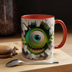 Monster's Inc Mike Peekaboo Coffee Mug – Cute One-Eyed Cartoon Accent Mug (11/15oz)