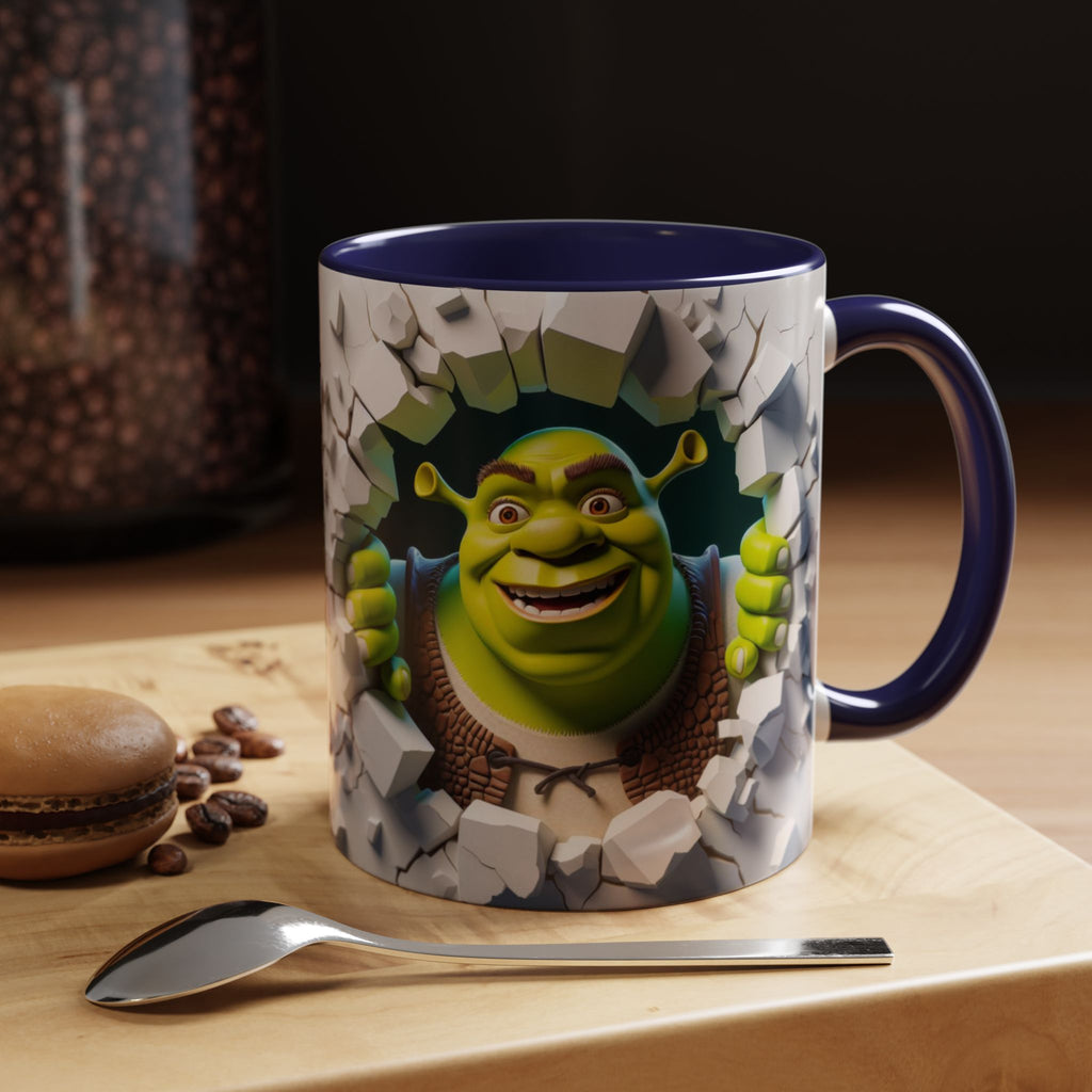 Shrek Peekaboo Accent Coffee Mug — Funny Green Ogre Ceramic 11/15oz