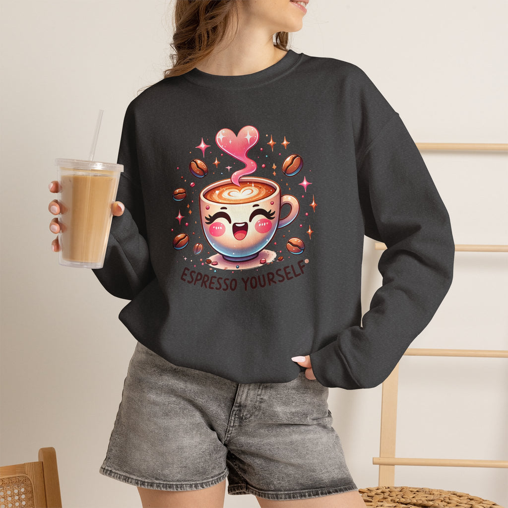 Espresso Yourself Cute Coffee Crewneck Sweatshirt