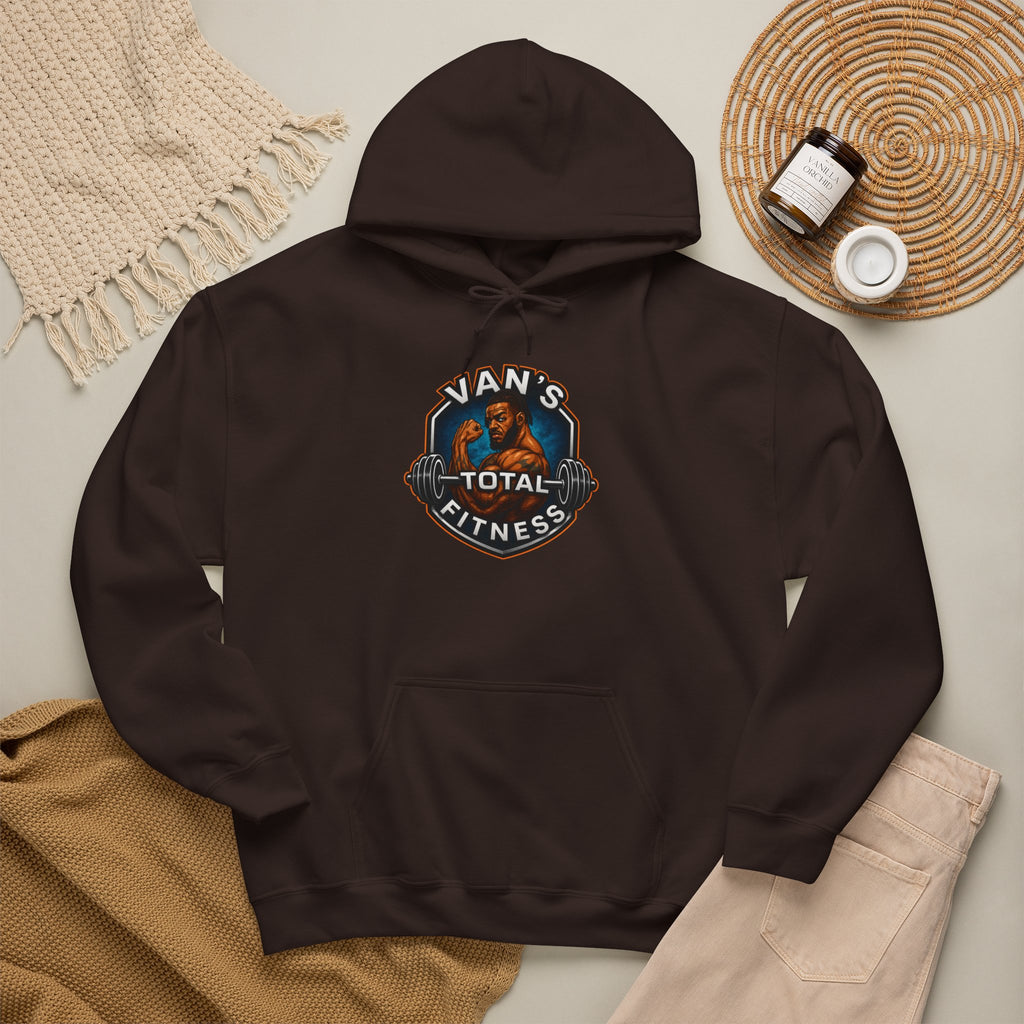 Van's Total Fitness Hoodie — Gym Logo Pullover for Trainers & Athletes