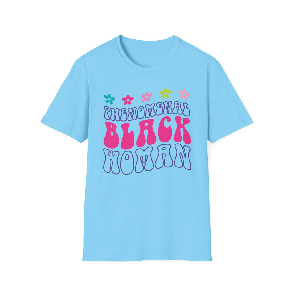 Retro 'Proud Black Woman' T-Shirt — Colorful Floral Graphic Tee