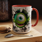 Monster's Inc Mike Peekaboo Coffee Mug – Cute One-Eyed Cartoon Accent Mug (11/15oz)