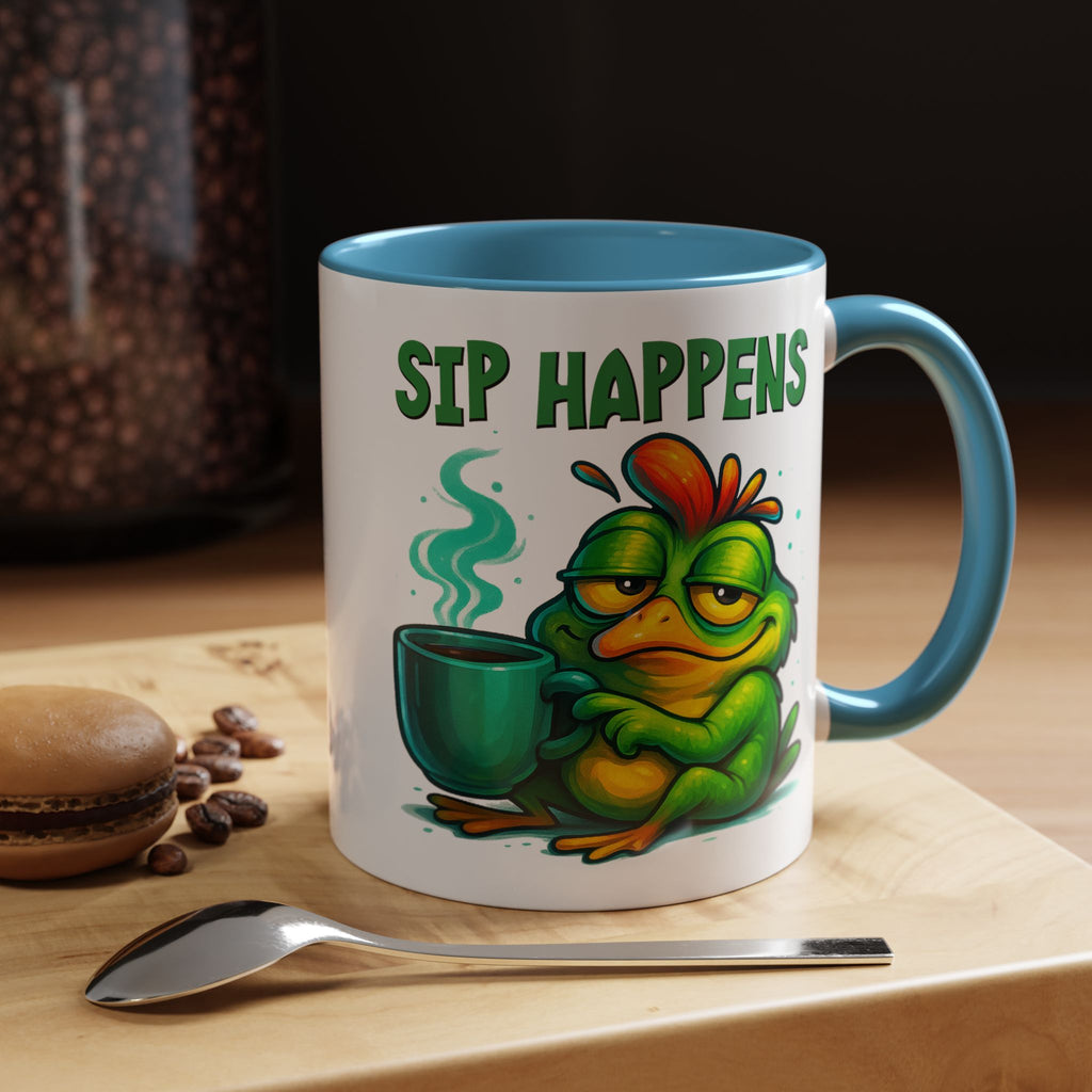 Sip Happens Coffee Mug — Funny Frog Coffee Cup (11/15oz)