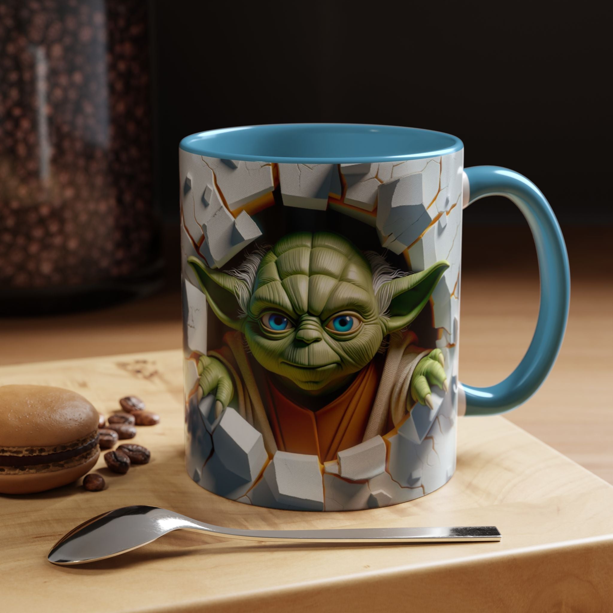 Yoda Break Through Accent Coffee Mug (11/15oz)