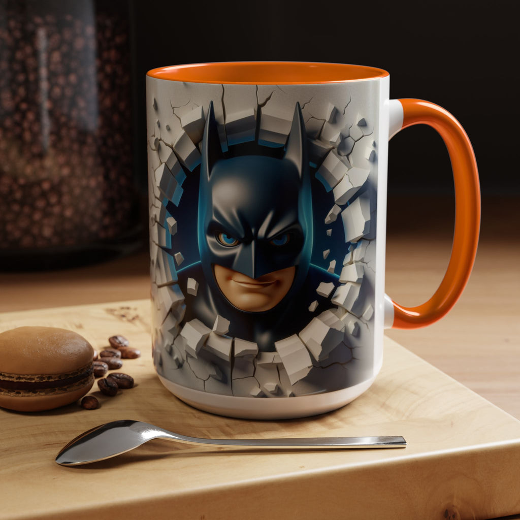 Batman "Break Through" Accent Mug — Superhero Coffee Cup (11/15oz)