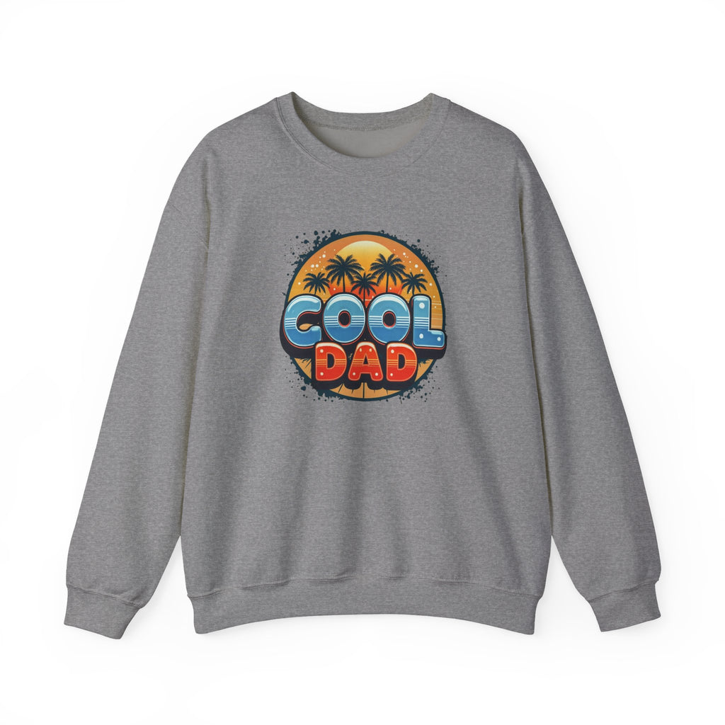 Cool Dad Crewneck Sweatshirt — Retro Sunshine Palm Beach Graphic