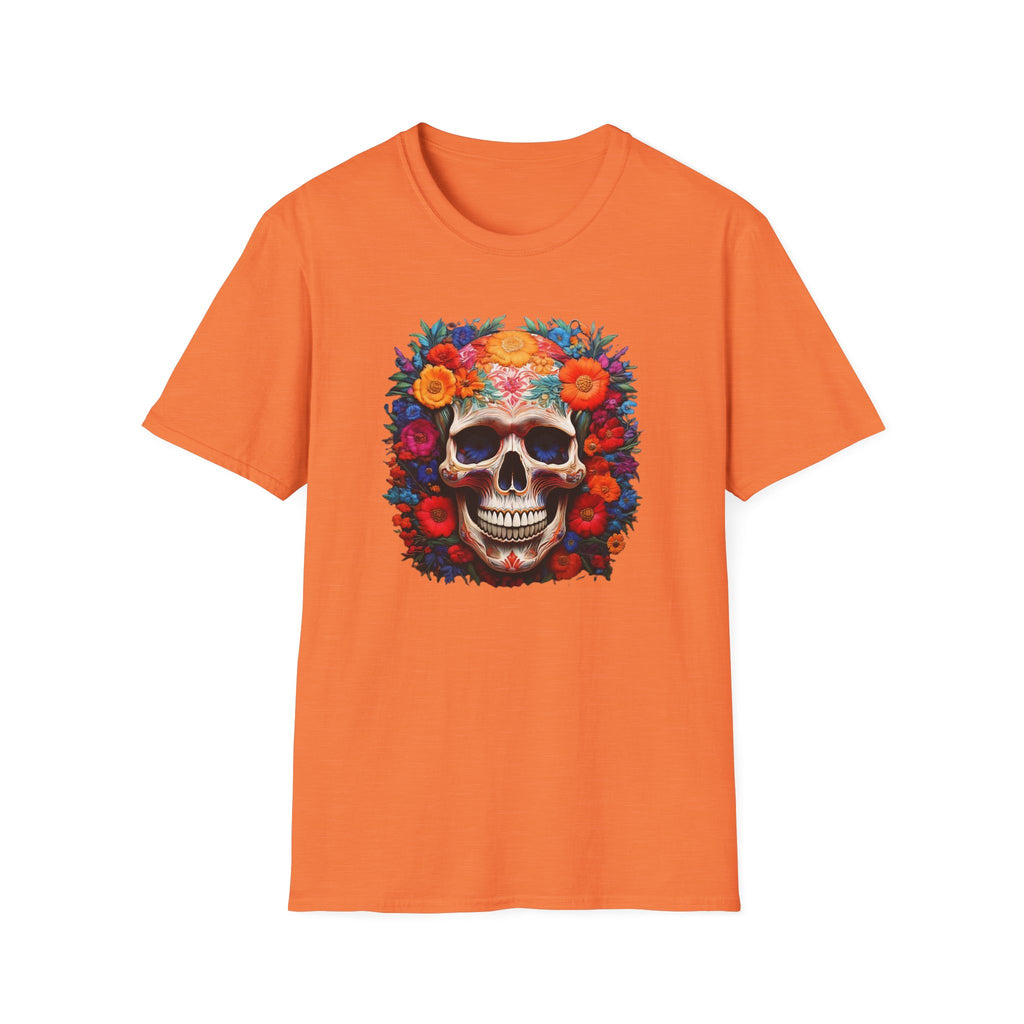 Day of the Dead Skull T-Shirt — Floral Sugar Skull Graphic Tee