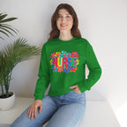 Nurse Floral Crewneck Sweatshirt — Colorful Flower Nursing Sweatshirt
