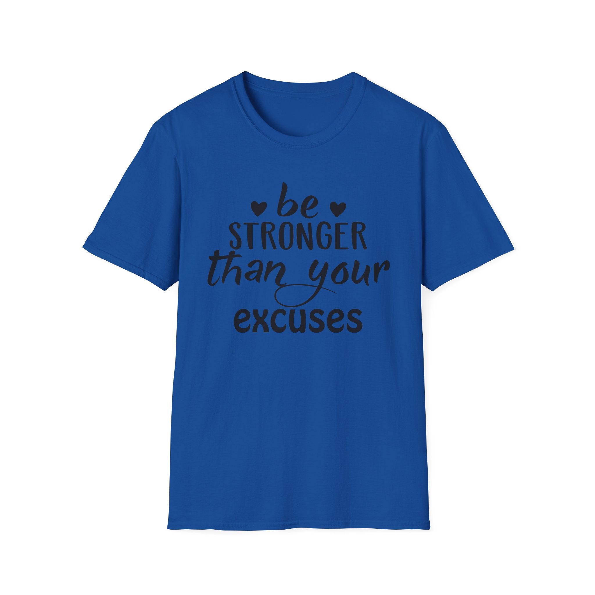 "Be Stronger Than Your Excuses" Inspirational Gym Tee - Motivational T-Shirt