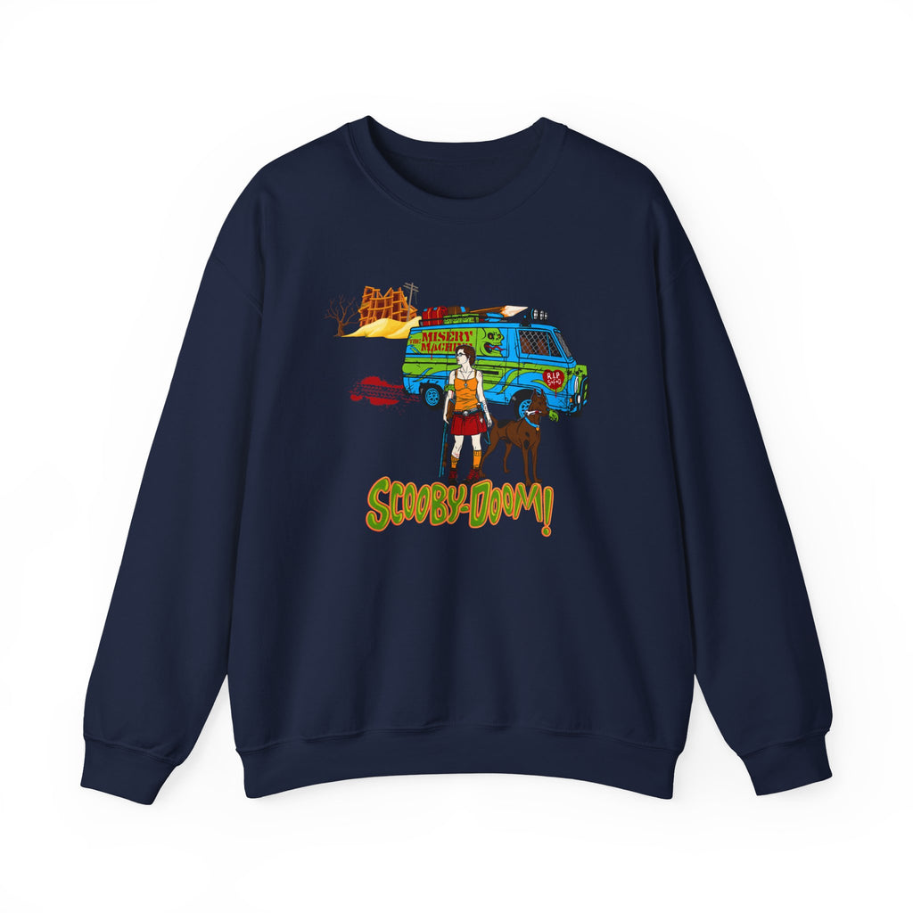 Scooby-Doom Mystery Machine Crewneck Sweatshirt — Vintage Cartoon Van & Characters
