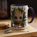 Baby Groot "Break Through" Accent Coffee Mug — Cute Guardians of the Galaxy Pop Art Gift (11/15 oz)