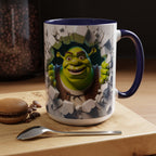 Shrek Peekaboo Accent Coffee Mug — Funny Green Ogre Ceramic 11/15oz