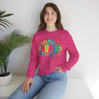 Nurse Floral Crewneck Sweatshirt — Colorful Flower Nursing Sweatshirt