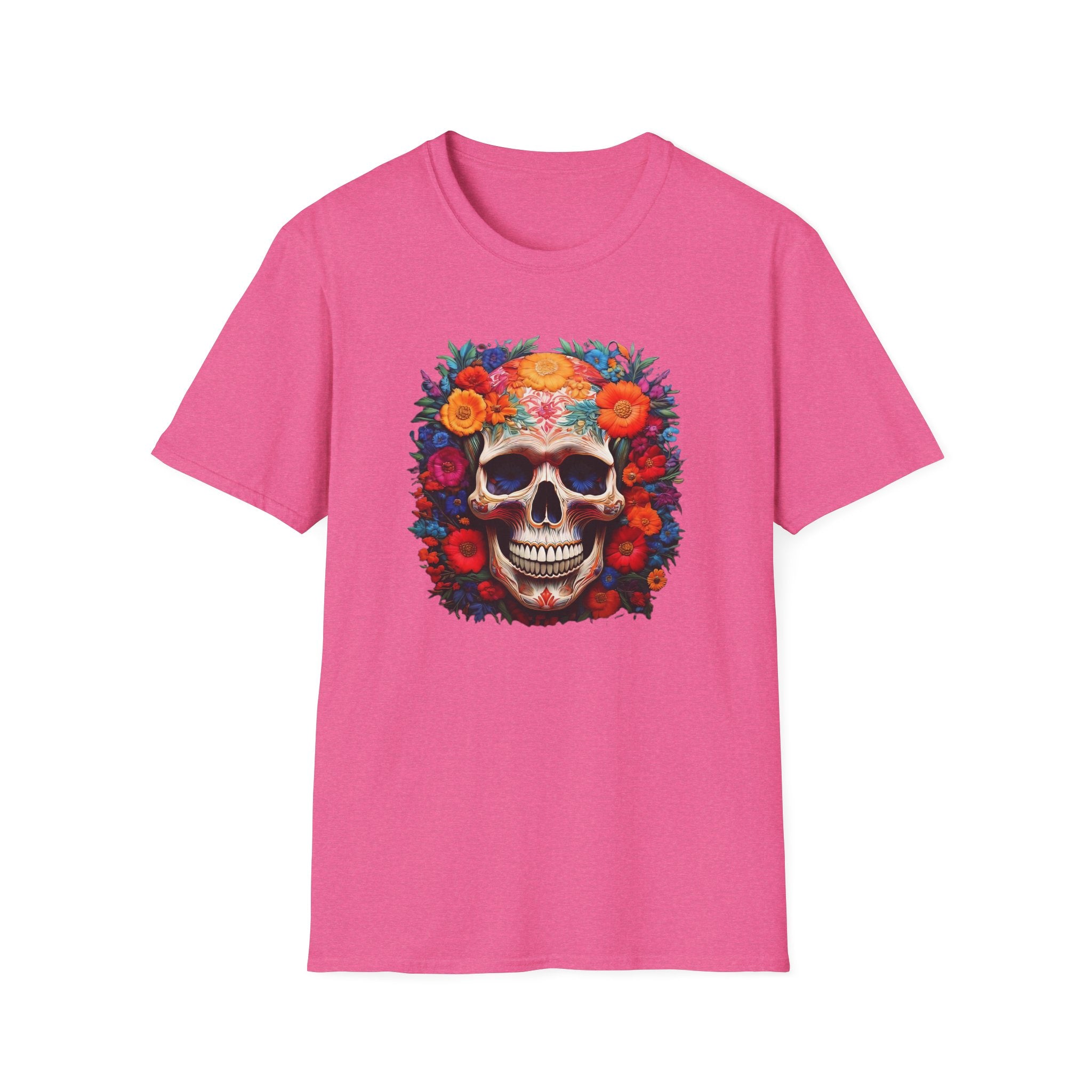 Day of the Dead Skull T-Shirt — Floral Sugar Skull Graphic Tee
