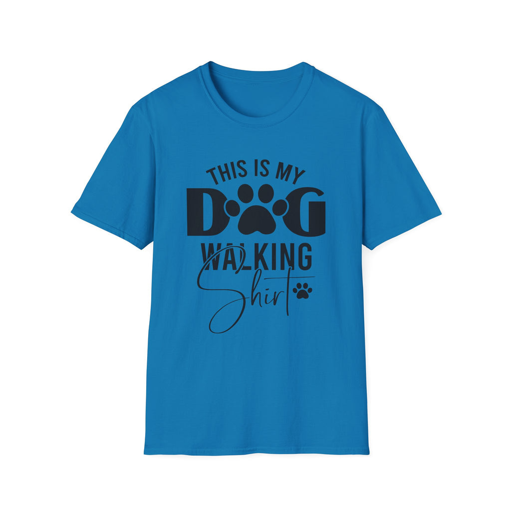 Dog Walking T-Shirt — "This Is My Dog Walking Shirt" Pet Lover Tee