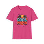 Cool Mama T-Shirt — Retro Palm Sunset Graphic Tee for Moms