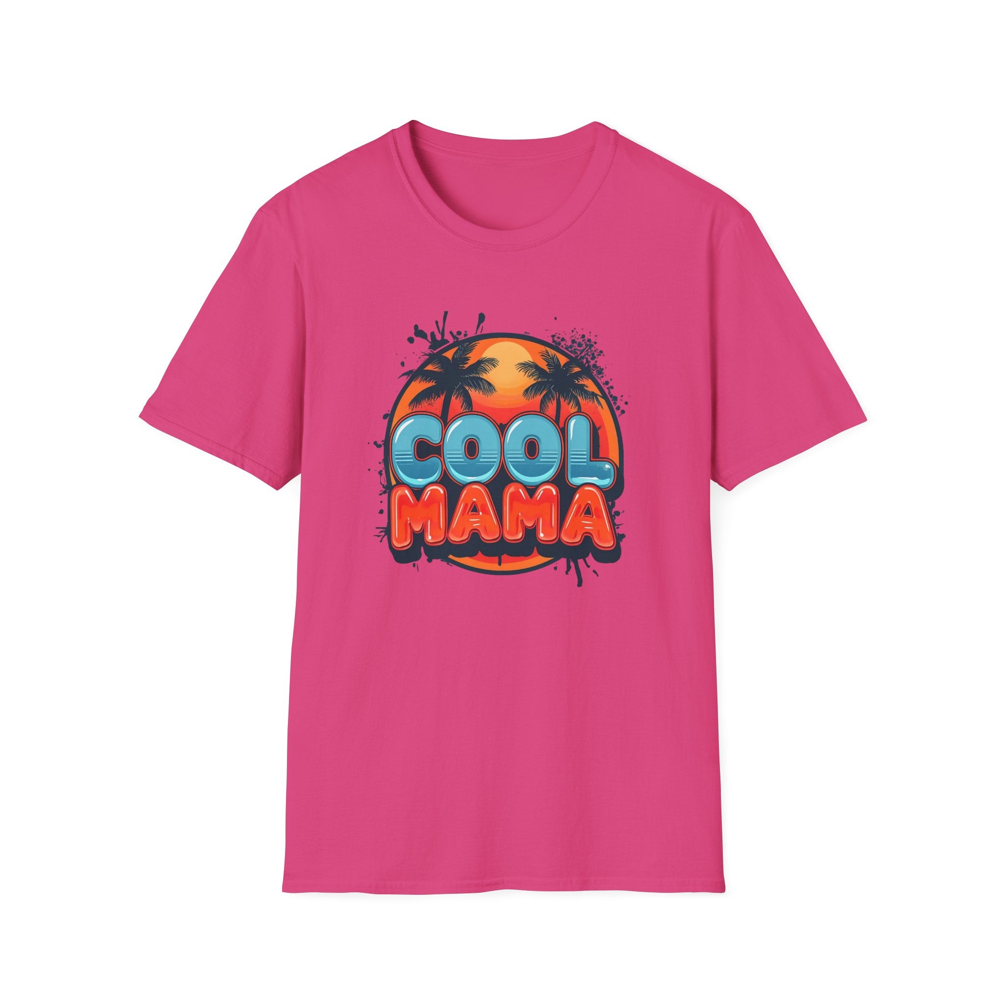 Cool Mama T-Shirt — Retro Palm Sunset Graphic Tee for Moms