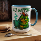 Sip Happens Coffee Mug — Funny Frog Coffee Cup (11/15oz)