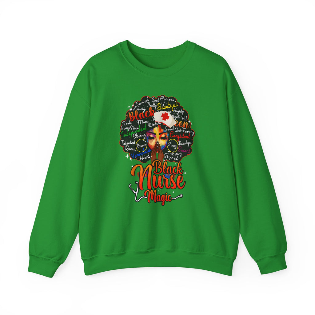 Black Nurse Magic Sweatshirt w/Black Afro