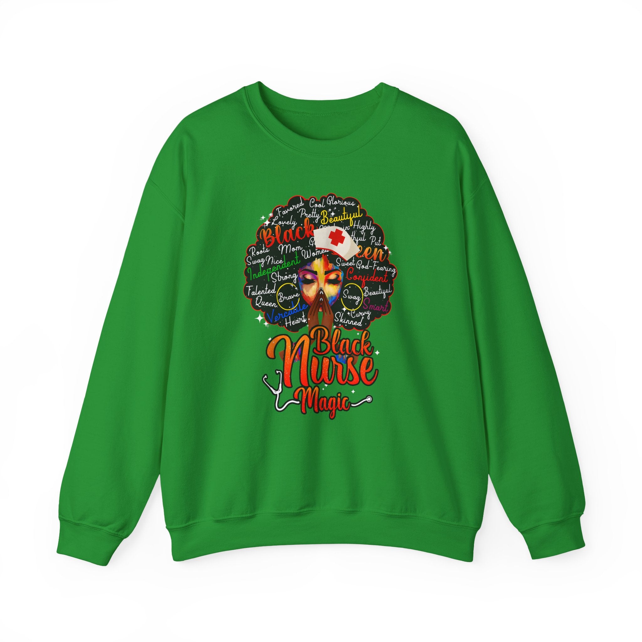 Black Nurse Magic Sweatshirt w/Black Afro