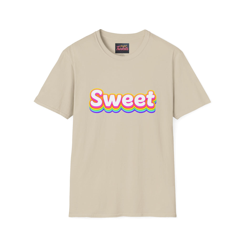Sweet Rainbow T-Shirt — Retro Colorful Graphic Tee