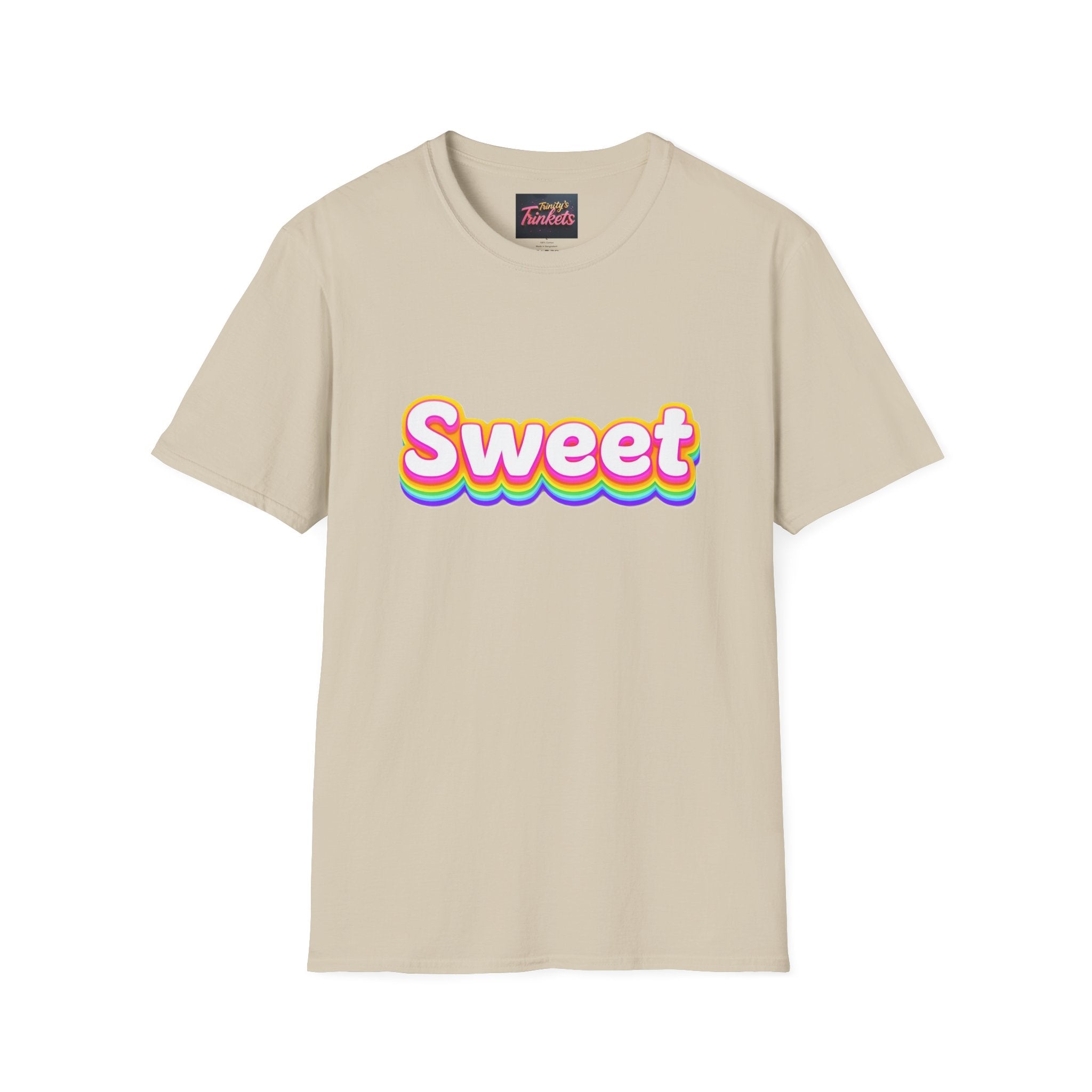 Sweet Rainbow T-Shirt — Retro Colorful Graphic Tee