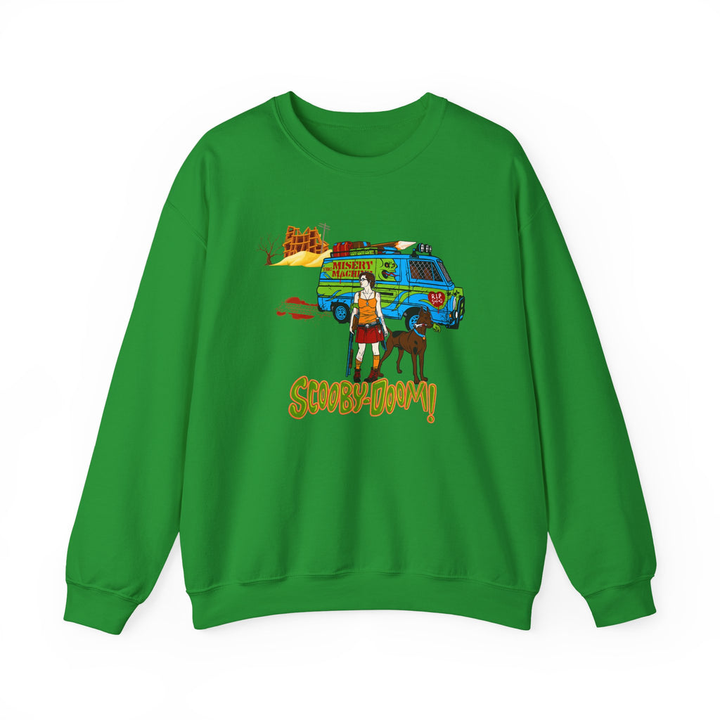 Scooby-Doom Mystery Machine Crewneck Sweatshirt — Vintage Cartoon Van & Characters