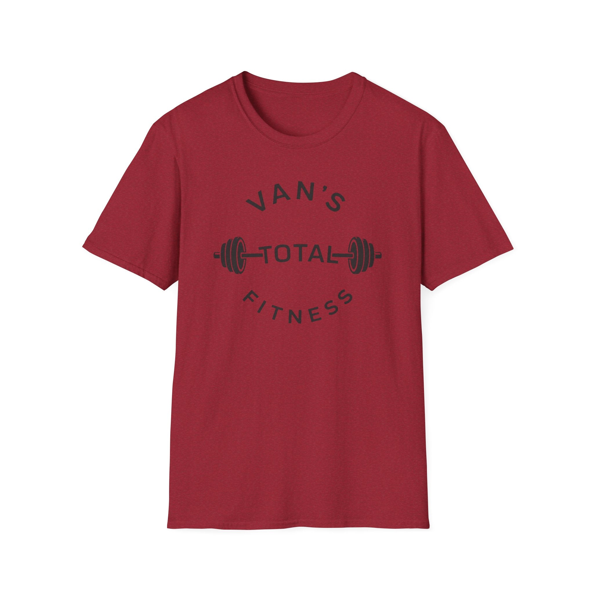 "Van's Total Fitness" Barbell Gym T-shirt