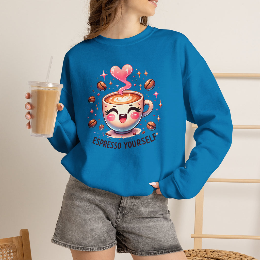 Espresso Yourself Cute Coffee Crewneck Sweatshirt
