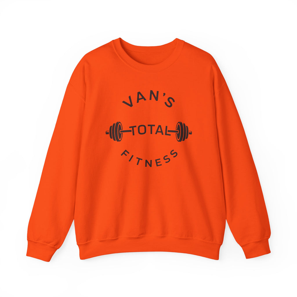Fitness Crewneck Sweatshirt — "Van's Total Fitness" Barbell Logo