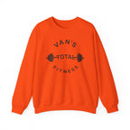 Fitness Crewneck Sweatshirt — "Van's Total Fitness" Barbell Logo