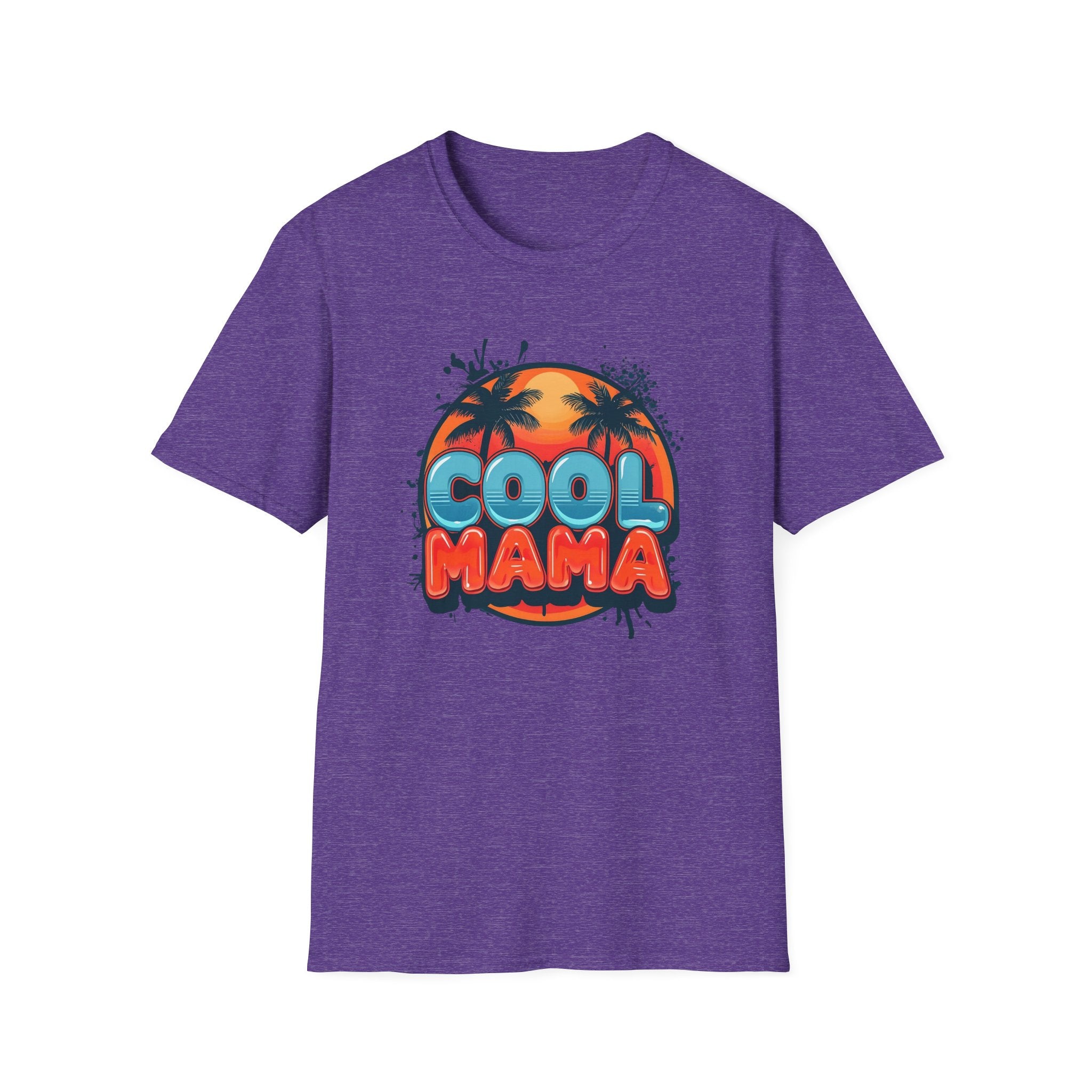 Cool Mama T-Shirt — Retro Palm Sunset Graphic Tee for Moms