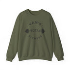 Fitness Crewneck Sweatshirt — "Van's Total Fitness" Barbell Logo