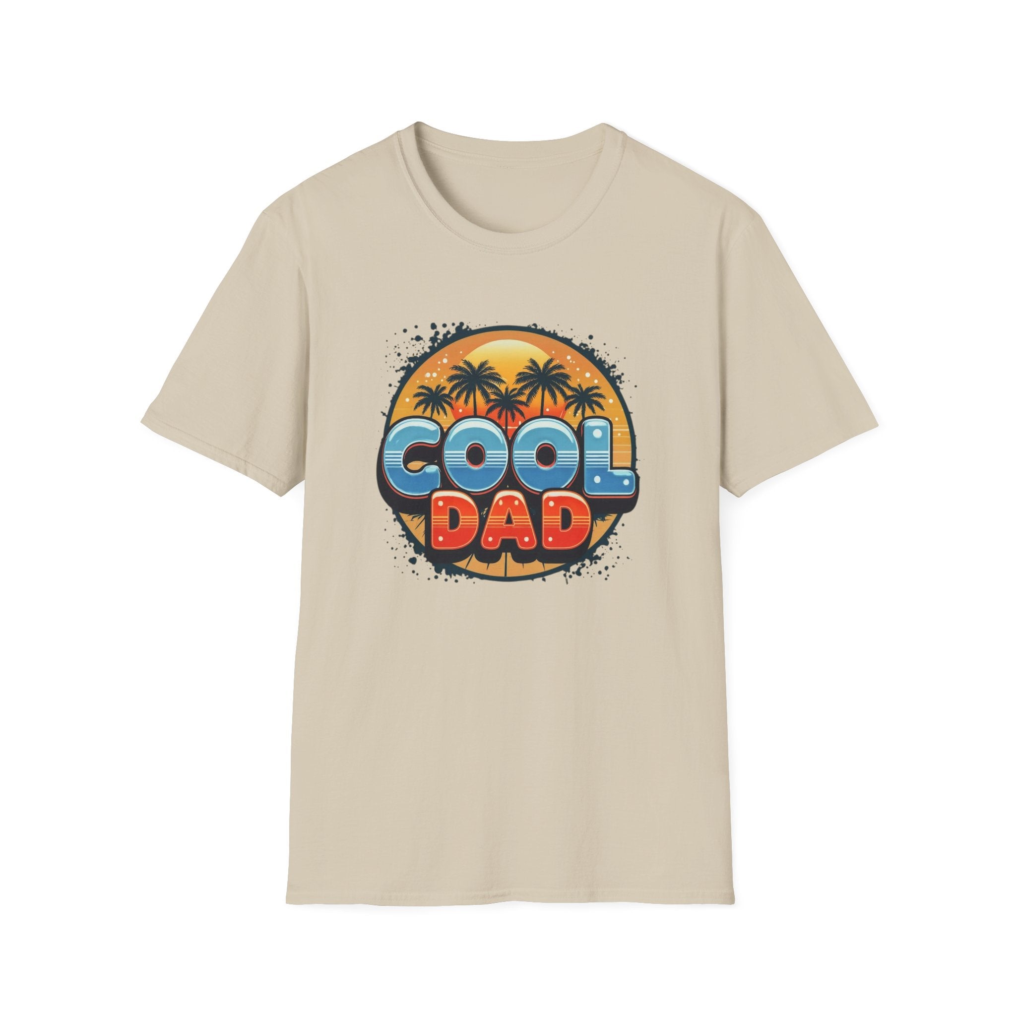 Cool Dad T-Shirt – Retro Sunset Palm Fathers Tee