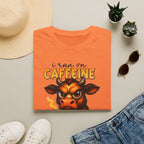 "I Run on Caffeine & Bad Decisions" Coffee Lover Tee — Caffeine Cow T-Shirt