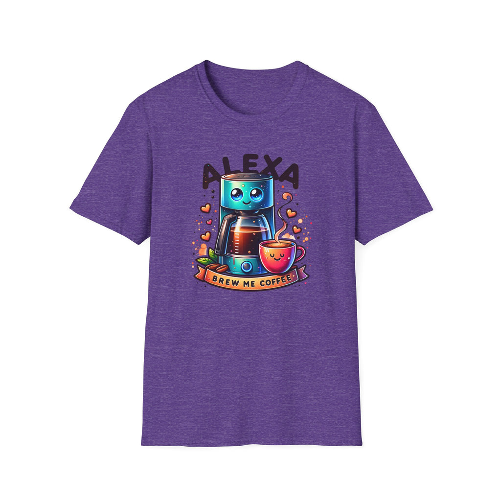 Alexa Coffee Robot T‑Shirt — Cute Brew Me Coffee Tee for Coffee Lovers
