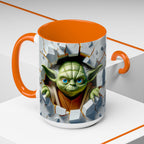 Yoda Break Through Accent Coffee Mug (11/15oz)