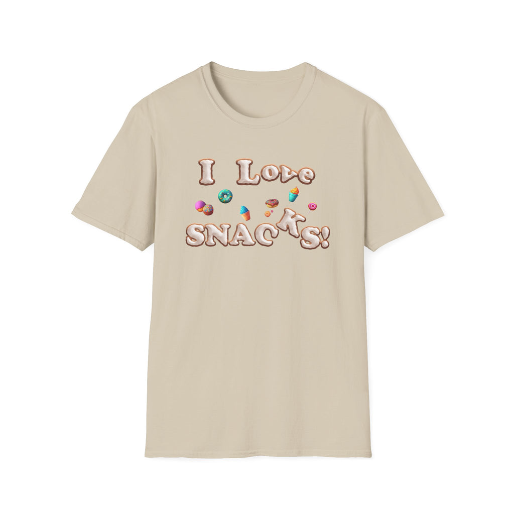 I Love Snacks T-Shirt — Cute Snack Lover Graphic Tee