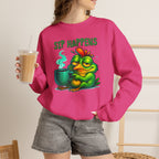 Sip Happens Sweatshirt — Funny Frog Coffee Crewneck