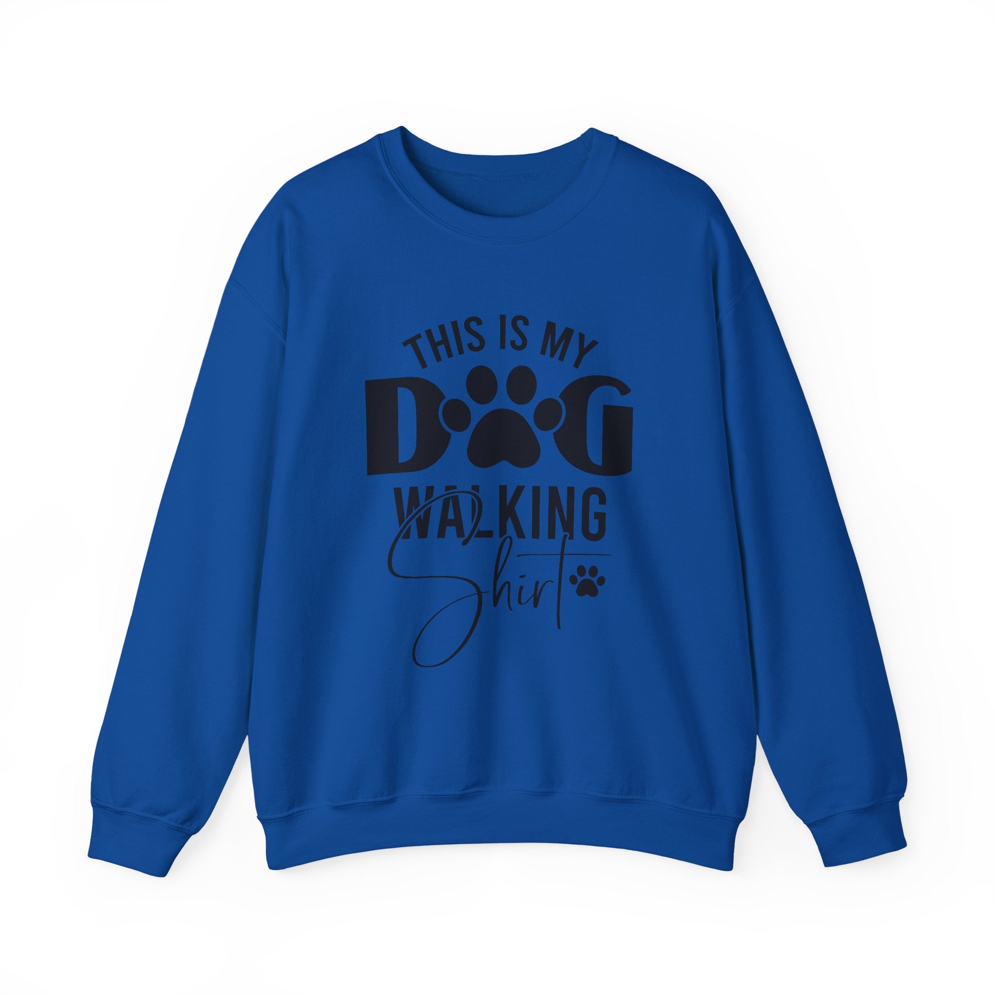 Dog Walking Sweatshirt — "This Is My Dog Walking Shirt" Cozy Crewneck for Pet Owners
