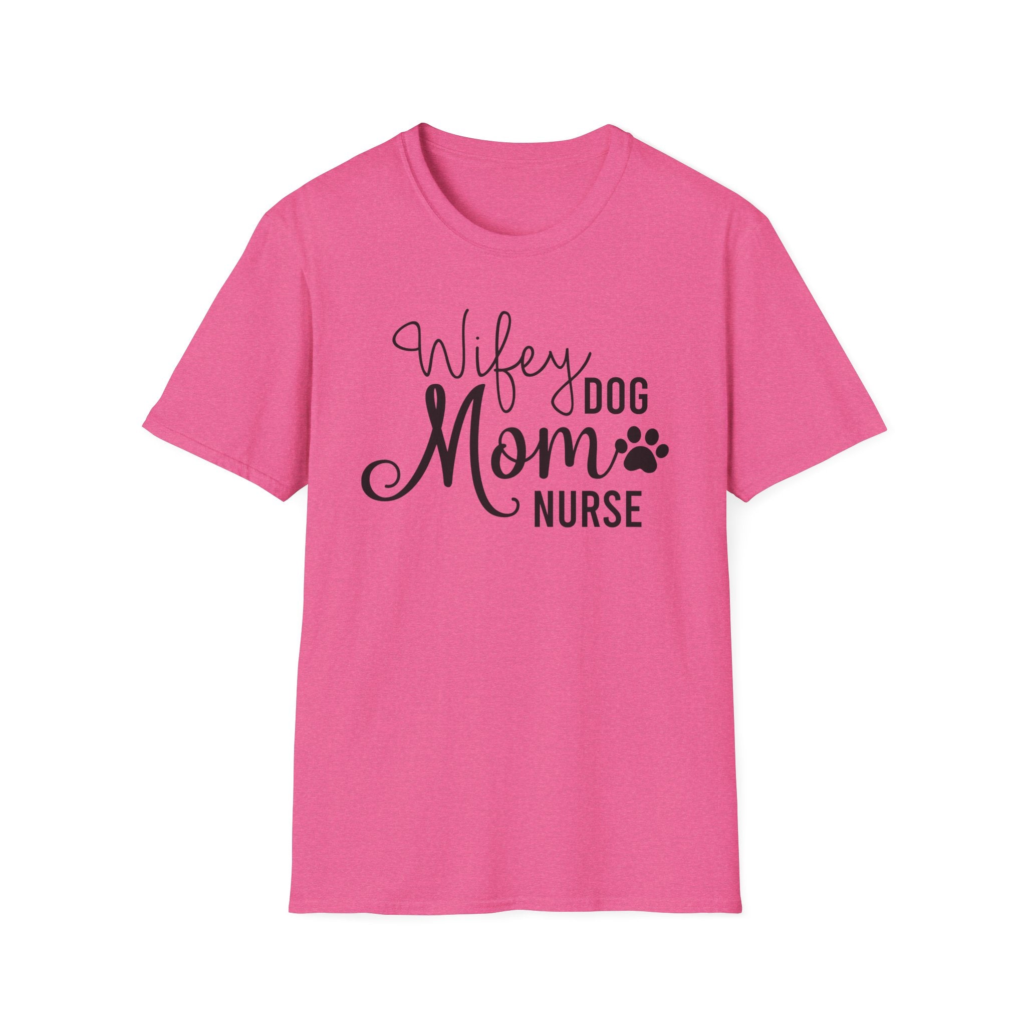 Wifey Dog Mom Nurse T-Shirt – Cute Paw Print Shirt for Nurses & Dog Lovers